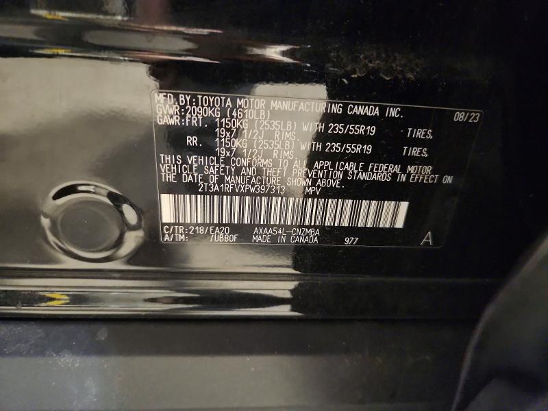 Aukcja sprzedaży 2023 Toyota Rav4, vin: 2T3A1RFVXPW397313, numer aukcji: 60671976