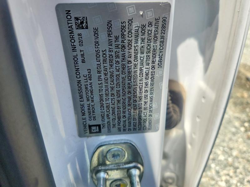 60216306 :رقم المزاد ، 1GB4CYCG8JF228590 vin ، 2018 Chevrolet Silverado مزاد بيع