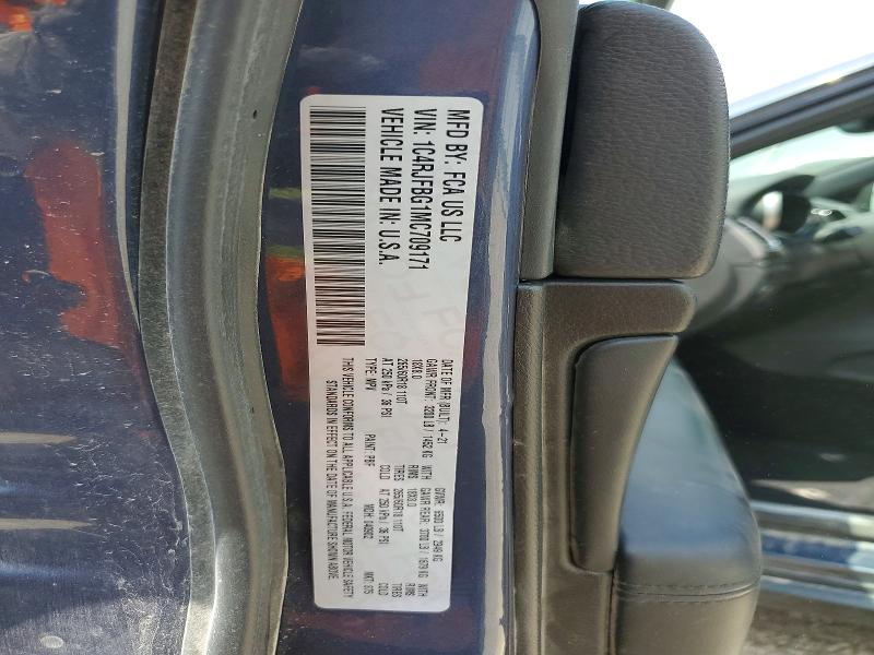 61033236 :رقم المزاد ، 1C4RJFBG1MC709171 vin ، 2021 Jeep Grand Cherokee مزاد بيع