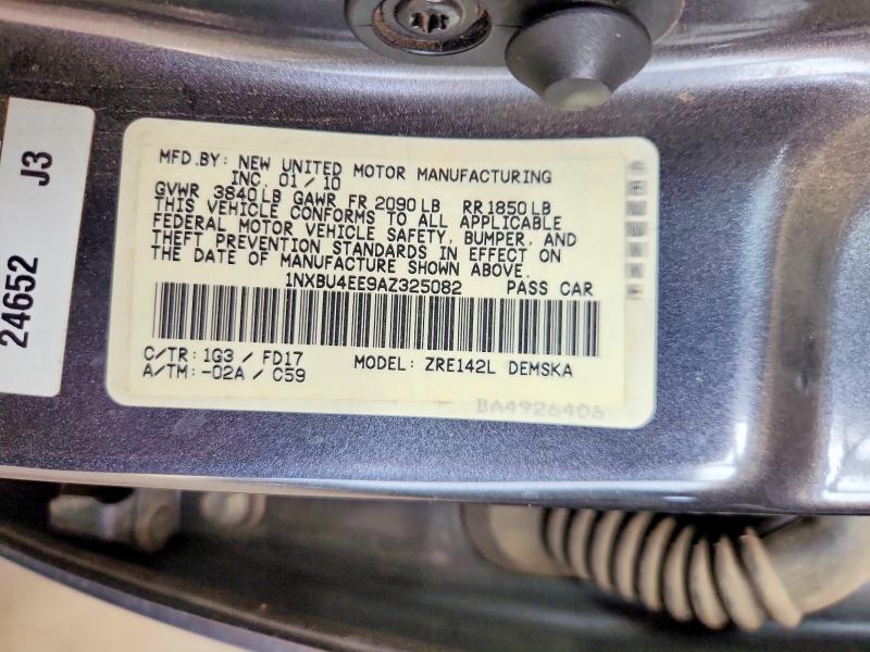 Продаж на аукціоні авто 2010 Toyota Corolla, vin: 1NXBU4EE9AZ325082, номер лоту: 61205716