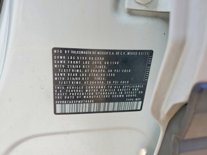 Продажа на аукционе авто 2023 Volkswagen Tiguan, vin: 3VVRB7AX3PM076696, номер лота: 60064716