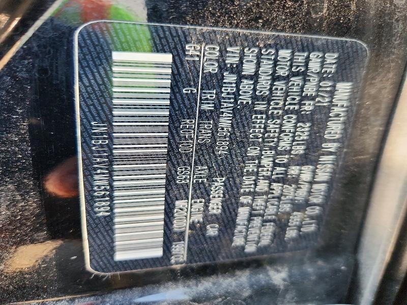 62595426 :رقم المزاد ، JN1BJ1AV4MW561894 vin ، 2021 Nissan Rogue Sport مزاد بيع
