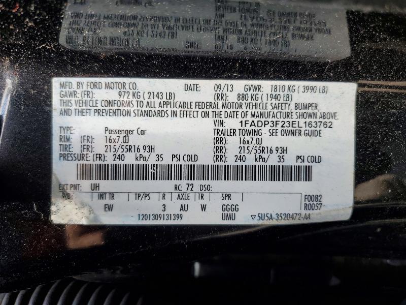 Aukcja sprzedaży 2014 Ford Focus, vin: 1FADP3F23EL163762, numer aukcji: 59353106