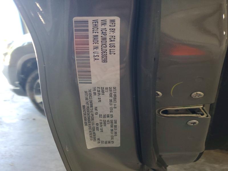 60217506 :رقم المزاد ، 1C4PJMDX2LD630299 vin ، 2020 Jeep Cherokee مزاد بيع