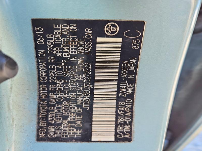 Aukcja sprzedaży 2013 Toyota Prius V, vin: JTDZN3EU3D3272522, numer aukcji: 60519586