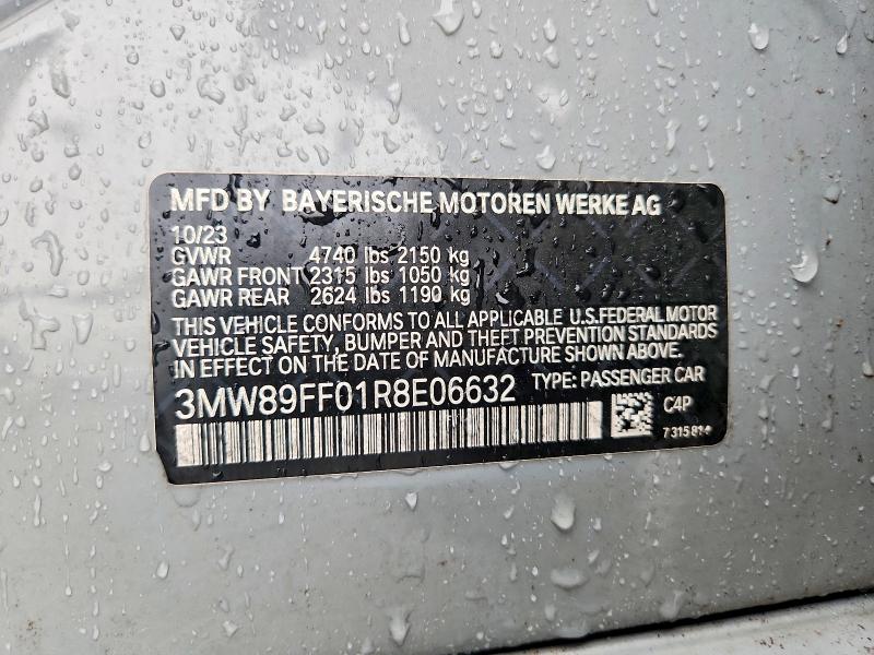 62877556 :رقم المزاد ، 3MW89FF01R8E06632 vin ، 2024 Bmw 330xi مزاد بيع