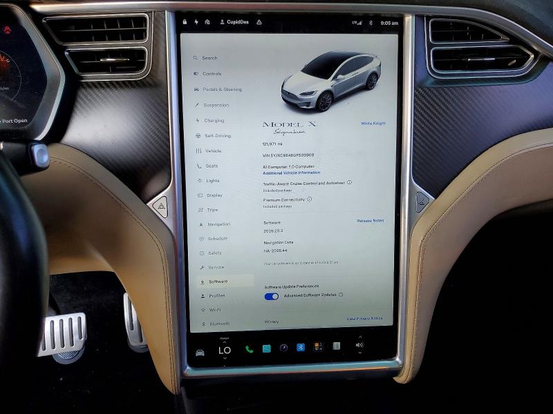 2016 Tesla Model X მანქანა იყიდება აუქციონზე, vin: 5YJXCBE48GFS00908, აუქციონის ნომერი: 59694216