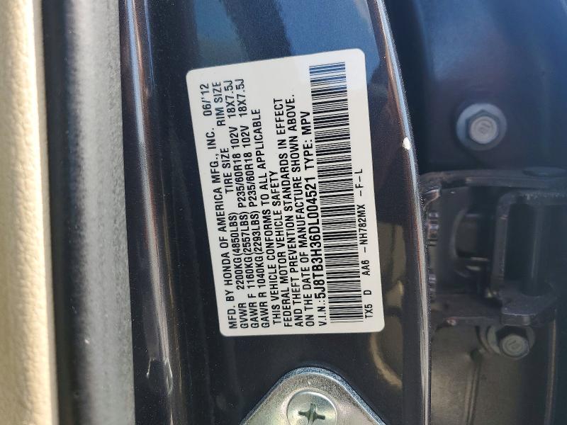 Aukcja sprzedaży 2013 Acura Rdx, vin: 5J8TB3H36DL004521, numer aukcji: 59648546