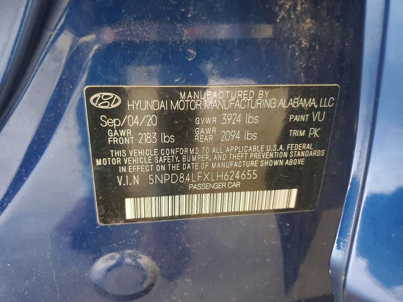 Продажа на аукционе авто 2020 Hyundai Elantra, vin: 5NPD84LFXLH624655, номер лота: 62977556