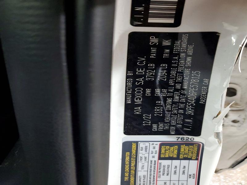 61681276 :رقم المزاد ، 3KPF54AD6PE578125 vin ، 2023 Kia Forte مزاد بيع