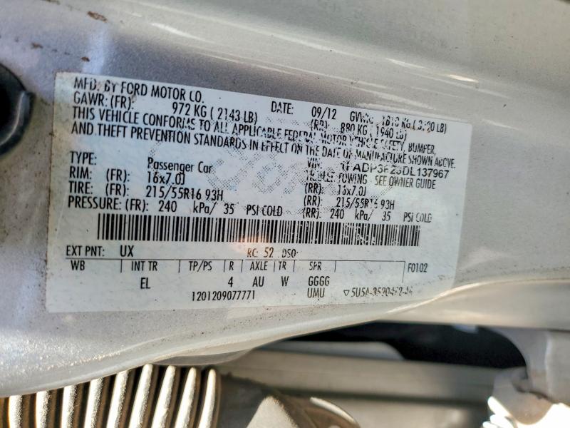 Продажа на аукционе авто 2013 Ford Focus, vin: 1FADP3F23DL137967, номер лота: 60873816