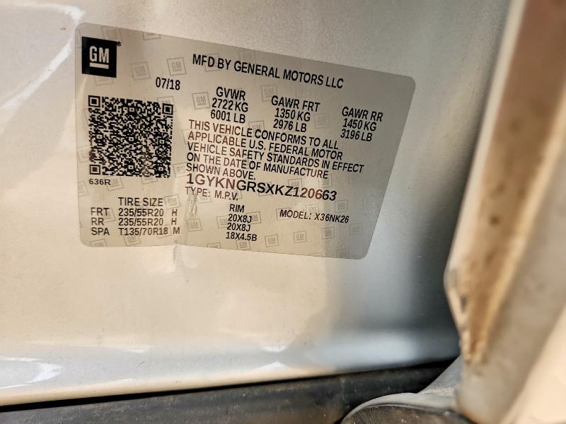 Aukcja sprzedaży 2019 Cadillac Xt5, vin: 1GYKNGRSXKZ120663, numer aukcji: 61152296