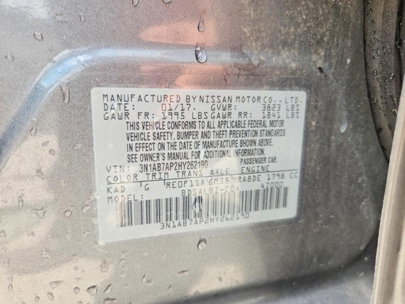 Aukcja sprzedaży 2017 Nissan Sentra, vin: 3N1AB7AP2HY262190, numer aukcji: 61895316