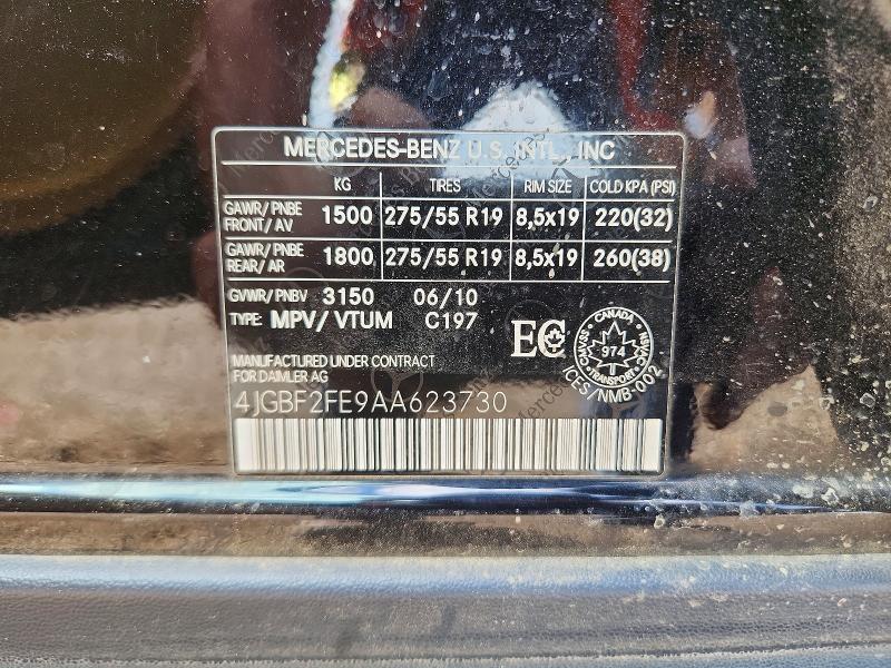 Aukcja sprzedaży 2010 Mercedes-benz Gl, vin: 4JGBF2FE9AA623730, numer aukcji: 59234266