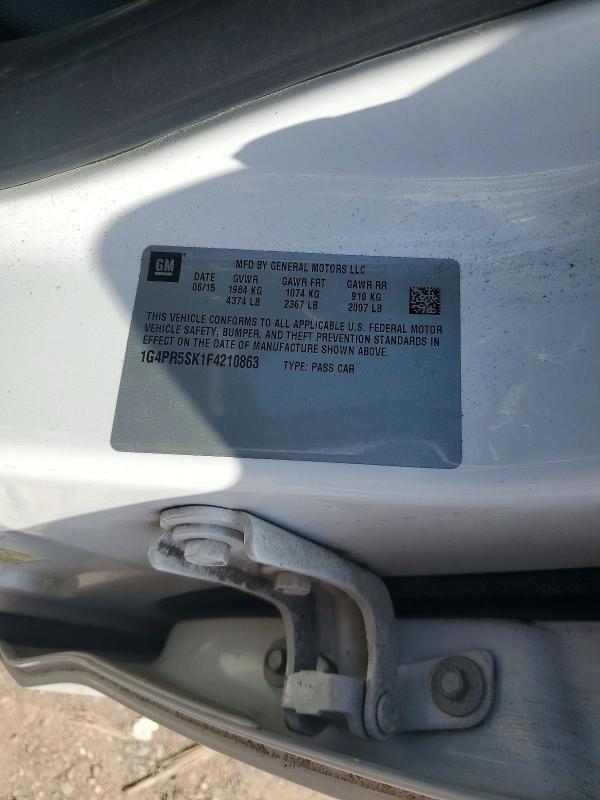 59368416 :رقم المزاد ، 1G4PR5SK1F4210863 vin ، 2015 Buick Verano مزاد بيع