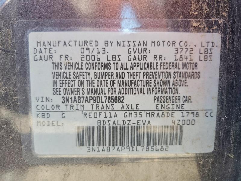 Aukcja sprzedaży 2013 Nissan Sentra, vin: 3N1AB7AP9DL785682, numer aukcji: 61177606