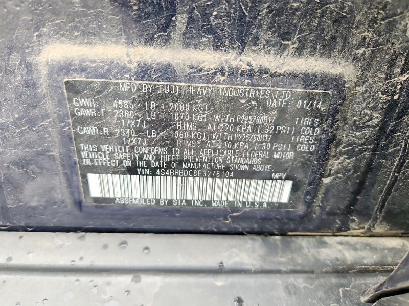 62969006 :رقم المزاد ، 4S4BRBDC8E3276104 vin ، 2014 Subaru Outback مزاد بيع