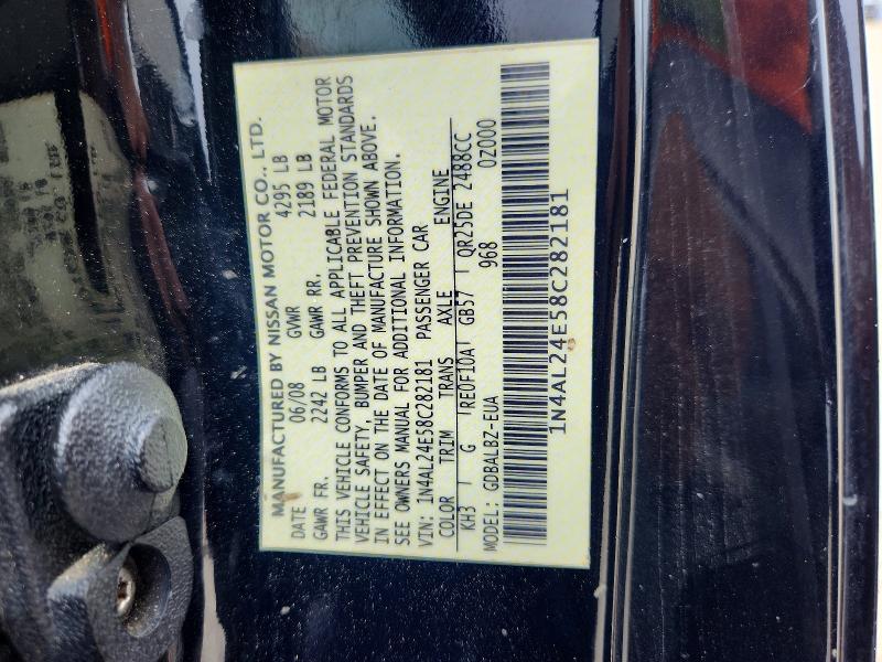 Продаж на аукціоні авто 2008 Nissan Altima, vin: 1N4AL24E58C282181, номер лоту: 60710246