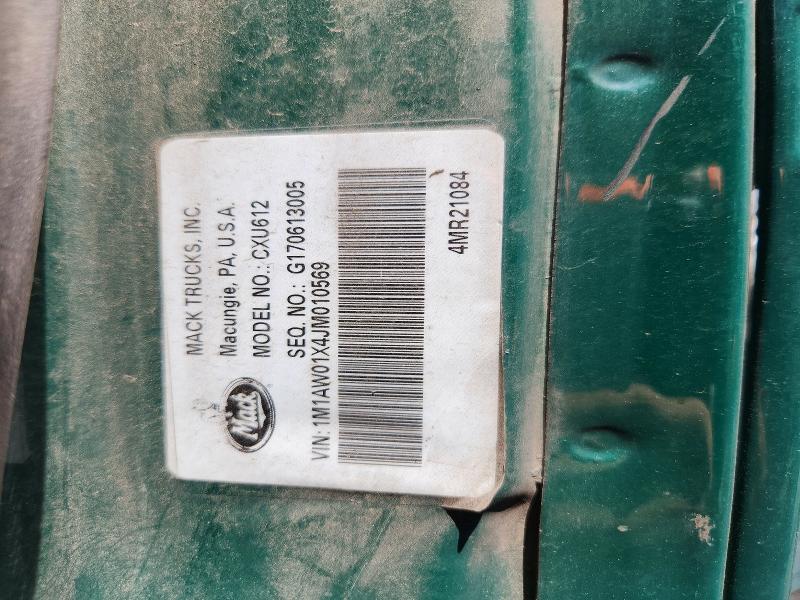 Продажа на аукционе авто 2018 Mack 600, vin: 1M1AW01X4JM010569, номер лота: 59226036