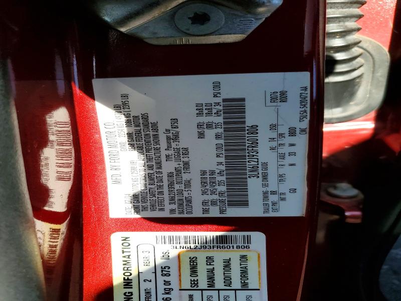 Продажа на аукционе авто 2015 Lincoln Mkz, vin: 3LN6L2J93FR601806, номер лота: 61788766