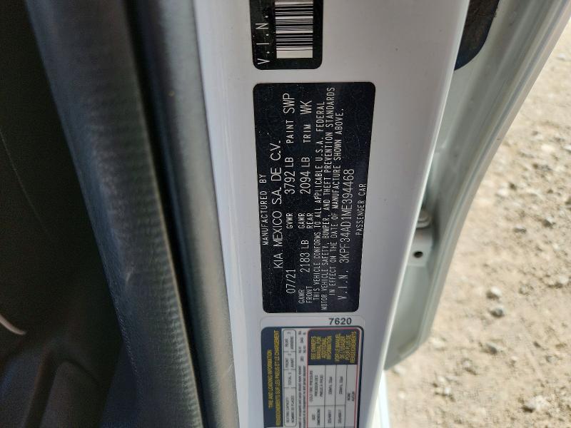 Aukcja sprzedaży 2021 Kia Forte, vin: 3KPF34AD1ME394468, numer aukcji: 60519996