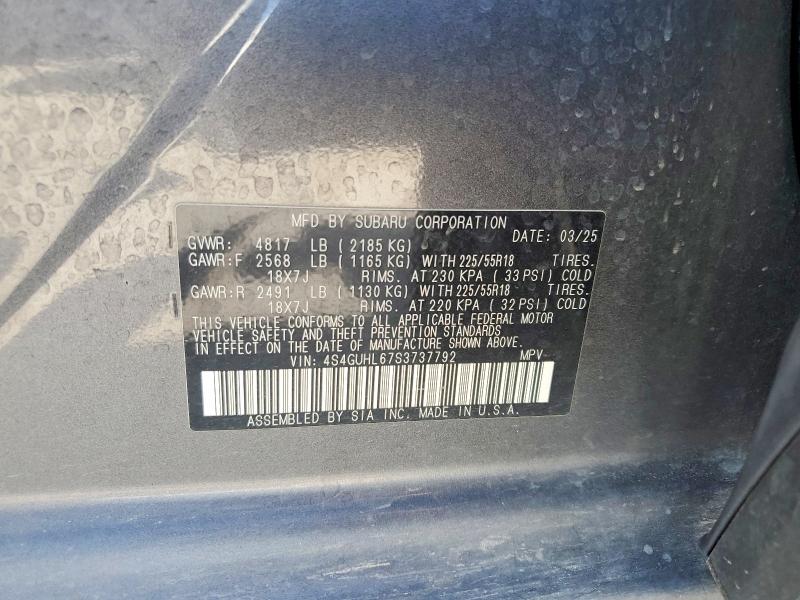 Продажа на аукционе авто 2025 Subaru Crosstrek, vin: 4S4GUHL67S3737792, номер лота: 61594766