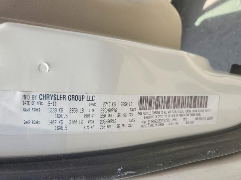 Продажа на аукционе авто 2012 Dodge Grand Caravan, vin: 2C4RDGCG5CR147311, номер лота: 60183336