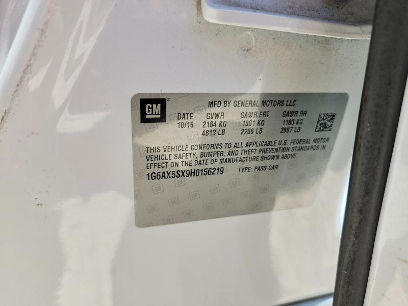 Продажа на аукционе авто 2017 Cadillac Cts, vin: 1G6AX5SX9H0156219, номер лота: 61864736