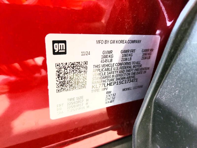Aukcja sprzedaży 2025 Chevrolet Trax, vin: KL77LHEP1SC173471, numer aukcji: 62108176