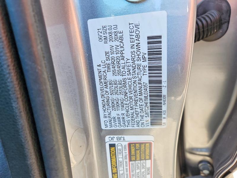 Продаж на аукціоні авто 2021 Acura Rdx, vin: 5J8TC2H61ML034057, номер лоту: 59888396
