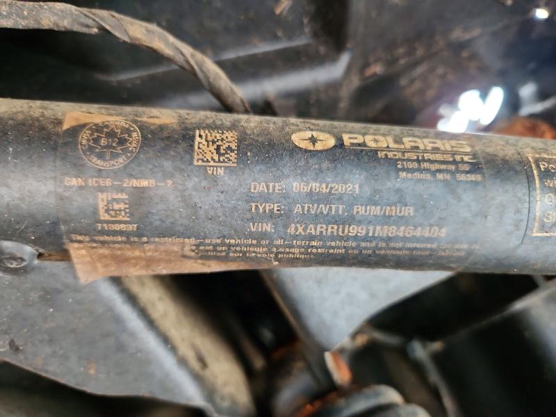 60949196 :رقم المزاد ، 4XARRU991M8464404 vin ، 2021 Polaris Ranger مزاد بيع