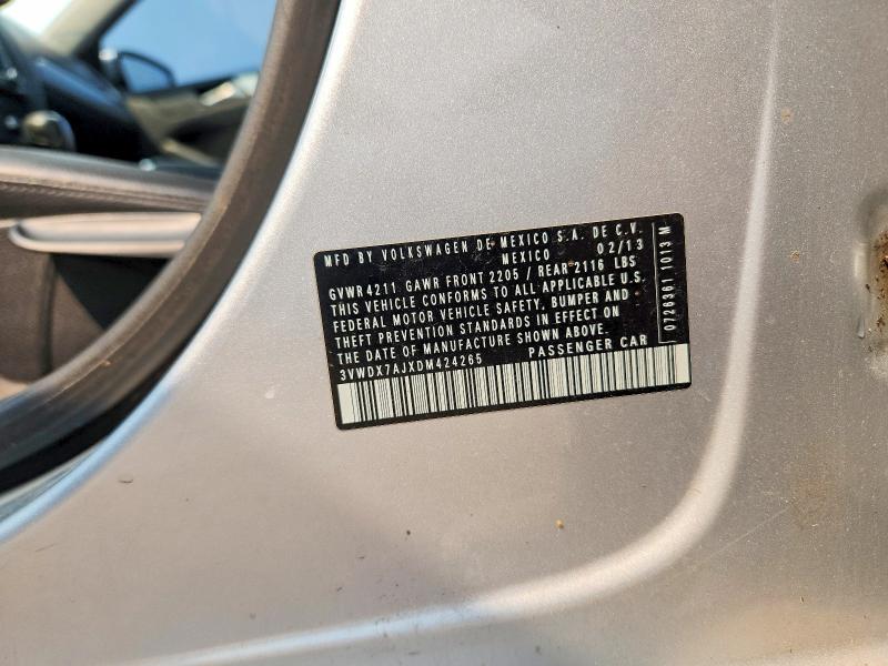 Продажа на аукционе авто 2013 Volkswagen Jetta, vin: 3VWDX7AJXDM424265, номер лота: 60964276