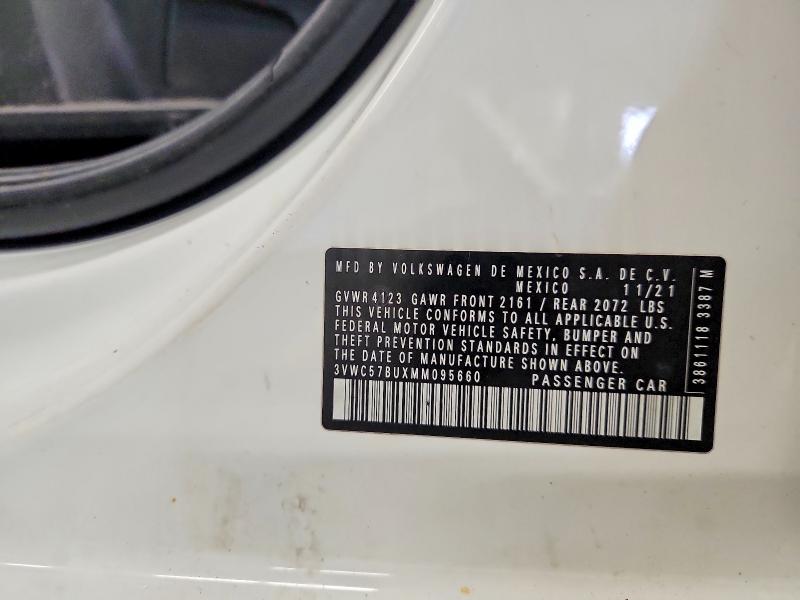 Aukcja sprzedaży 2021 Volkswagen Jetta, vin: 3VWC57BUXMM095660, numer aukcji: 62130526