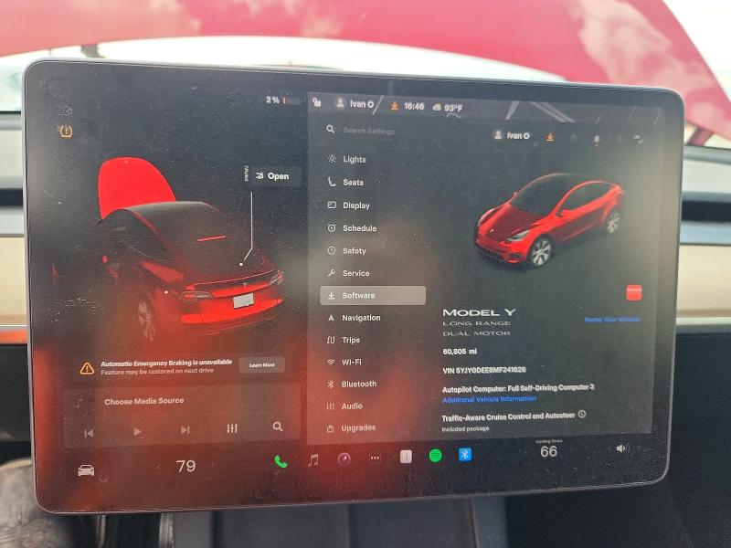 Aukcja sprzedaży 2021 Tesla Model Y, vin: 5YJYGDEE8MF241628, numer aukcji: 60498936
