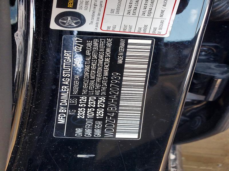Продаж на аукціоні авто 2017 Mercedes-benz E, vin: WDDZF4JBXHA207939, номер лоту: 59360296