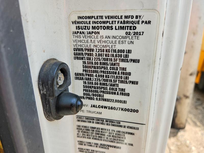 Продажа на аукционе авто 2018 Isuzu Npr Xd, vin: JALC4W160J7K00200, номер лота: 61628636