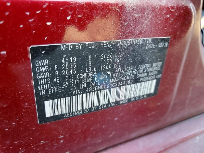 Продажа на аукционе авто 2016 Subaru Legacy, vin: 4S3BNBC63G3044282, номер лота: 59824256