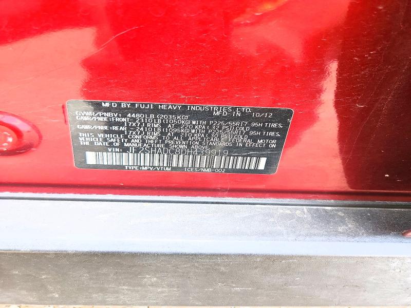 Aukcja sprzedaży 2013 Subaru Forester, vin: JF2SHADC8DH439919, numer aukcji: 62863326