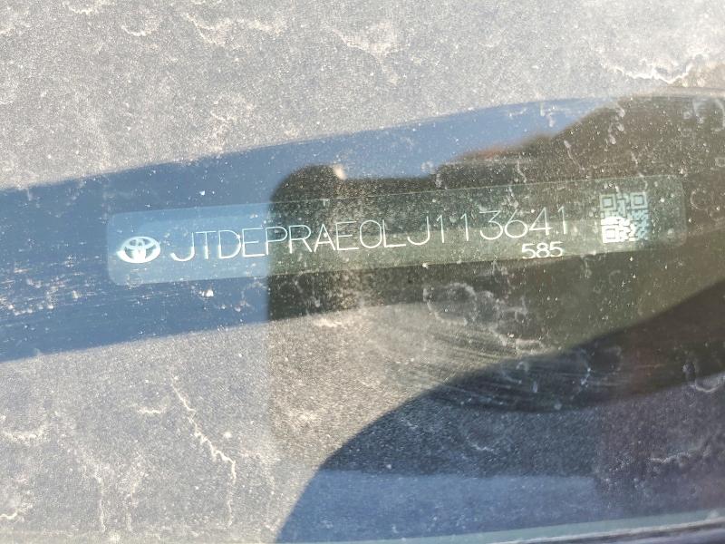 61062656 :رقم المزاد ، JTDEPRAE0LJ113641 vin ، 2020 Toyota Corolla مزاد بيع