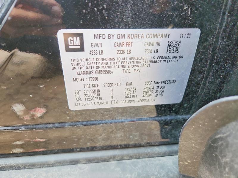 58020626 :رقم المزاد ، KL4MMDSL6MB095057 vin ، 2021 Buick Encore Gx مزاد بيع