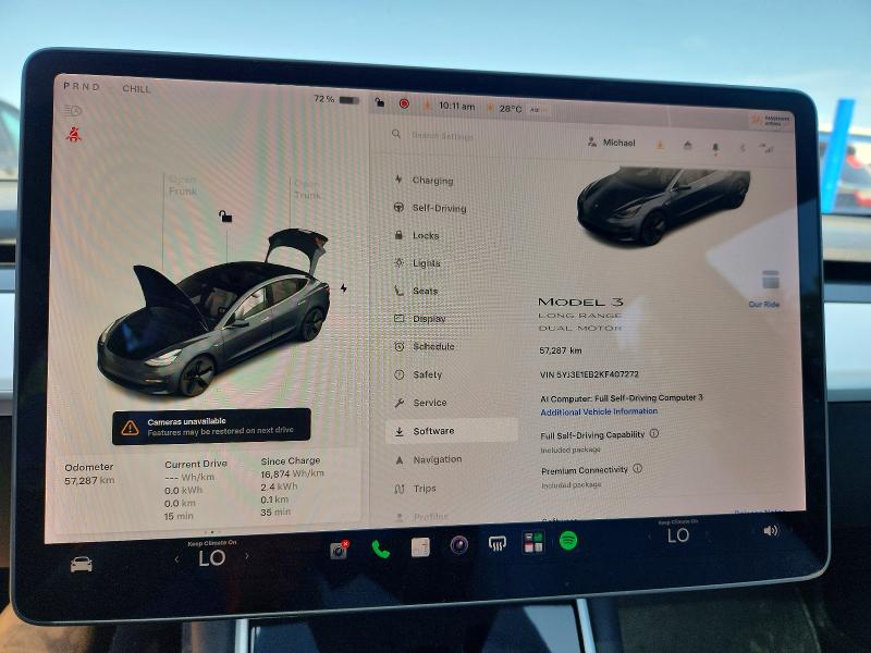 85609675 :رقم المزاد ، 5YJ3E1EB2KF407272 vin ، 2019 Tesla Model 3 مزاد بيع