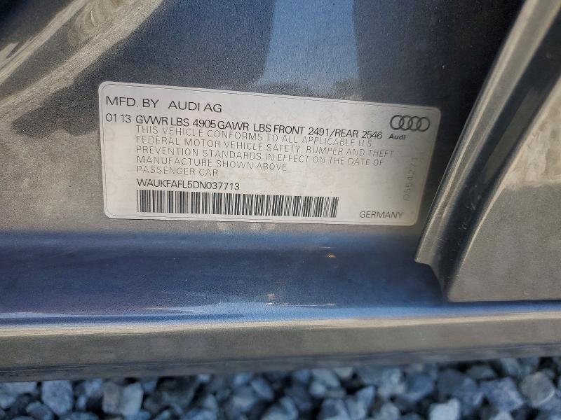 63302666 :رقم المزاد ، WAUKFAFL5DN037713 vin ، 2013 Audi A4 مزاد بيع