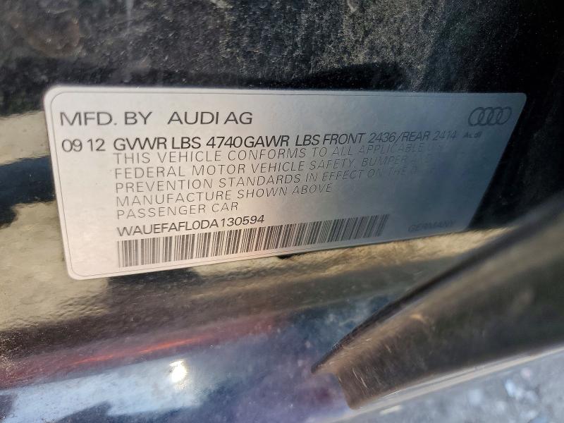 Продаж на аукціоні авто 2013 Audi A4, vin: WAUEFAFL0DA130594, номер лоту: 60974036