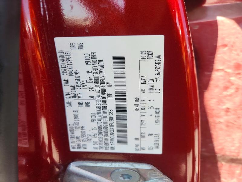 Продаж на аукціоні авто 2015 Ford Escape, vin: 1FMCU9GX1FUB01358, номер лоту: 61347736