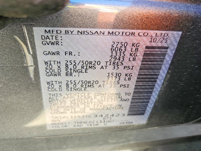 Продажа на аукционе авто 2026 Infiniti Qx60, vin: 5N1AL1FS3TC342423, номер лота: 63055416