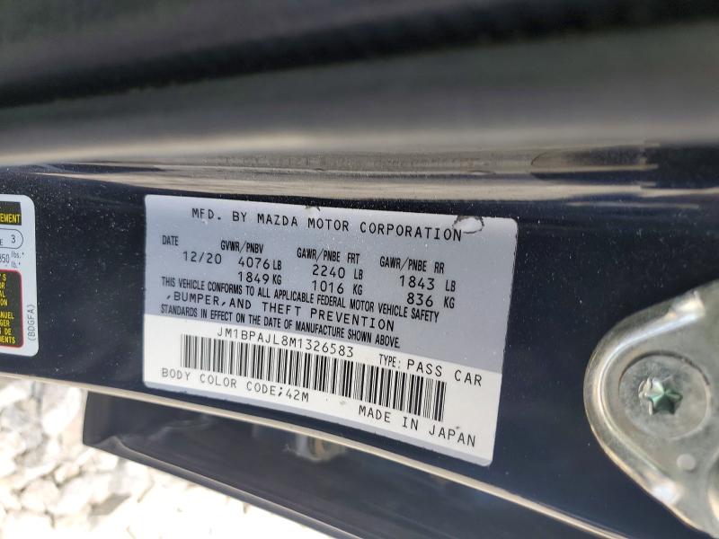 Aukcja sprzedaży 2021 Mazda 3, vin: JM1BPAJL8M1326583, numer aukcji: 62330406