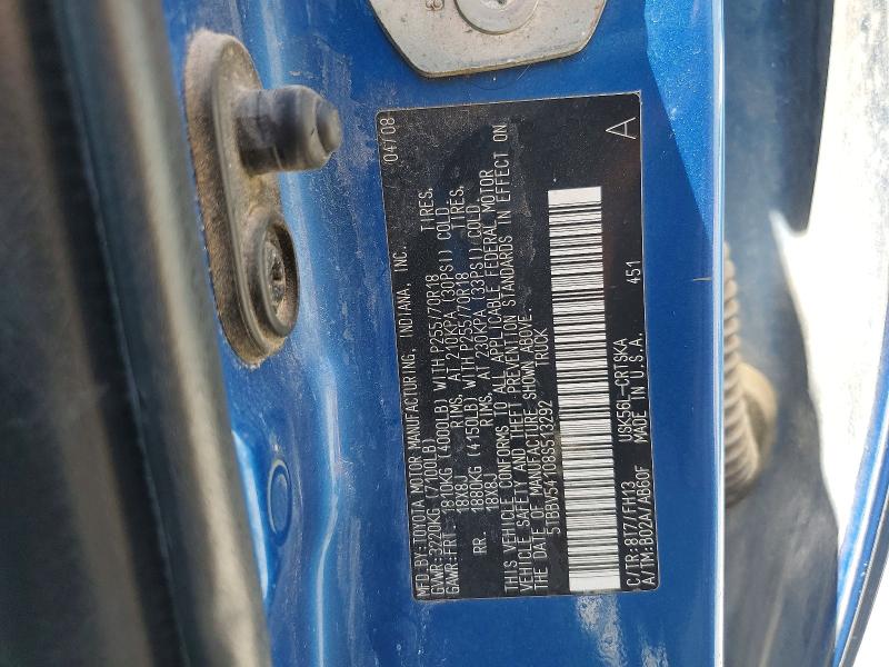 Aukcja sprzedaży 2008 Toyota Tundra, vin: 5TBBV54108S513292, numer aukcji: 62961276