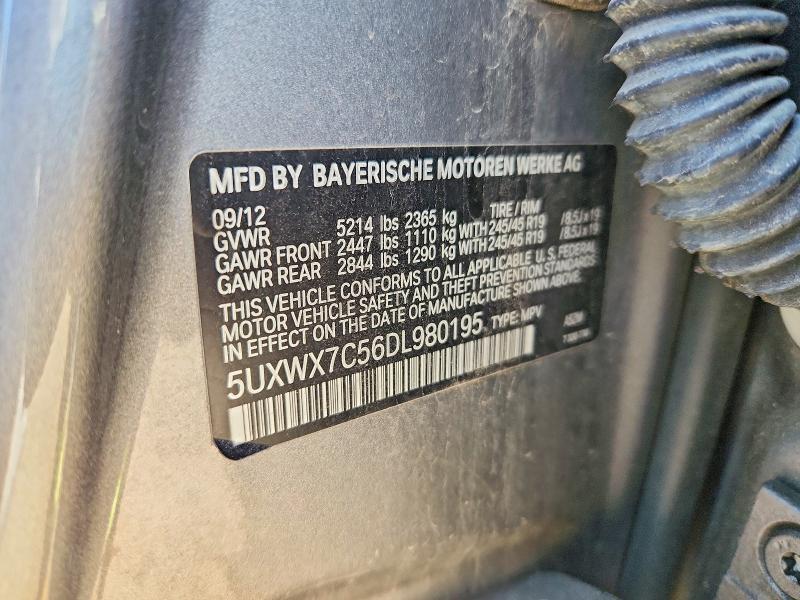 2013 Bmw X3 მანქანა იყიდება აუქციონზე, vin: 5UXWX7C56DL980195, აუქციონის ნომერი: 61024216