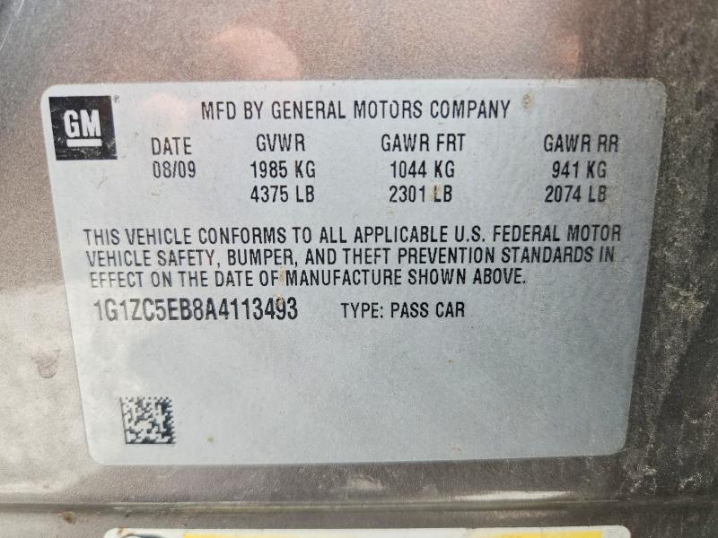Продаж на аукціоні авто 2010 Chevrolet Malibu, vin: 1G1ZC5EB8A4113493, номер лоту: 62143396