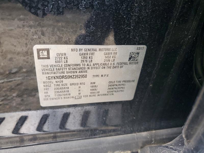 Aukcja sprzedaży 2017 Cadillac Xt5, vin: 1GYKNDRS0HZ262950, numer aukcji: 58360806